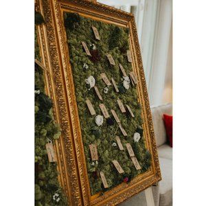 XL Gilded Antique Moss Frames Seating Chart
